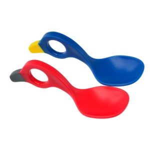 I CAN šaukšteliai Red/Blue spoon (Ara parrot/Blue bird)