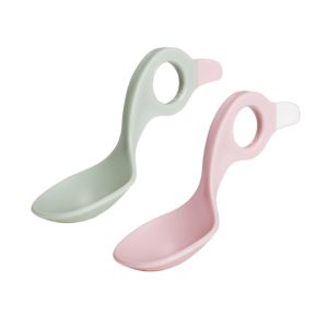 I CAN šaukšteliai Olive Green/Princess Pink spoon (Love Bird/Flamingo)